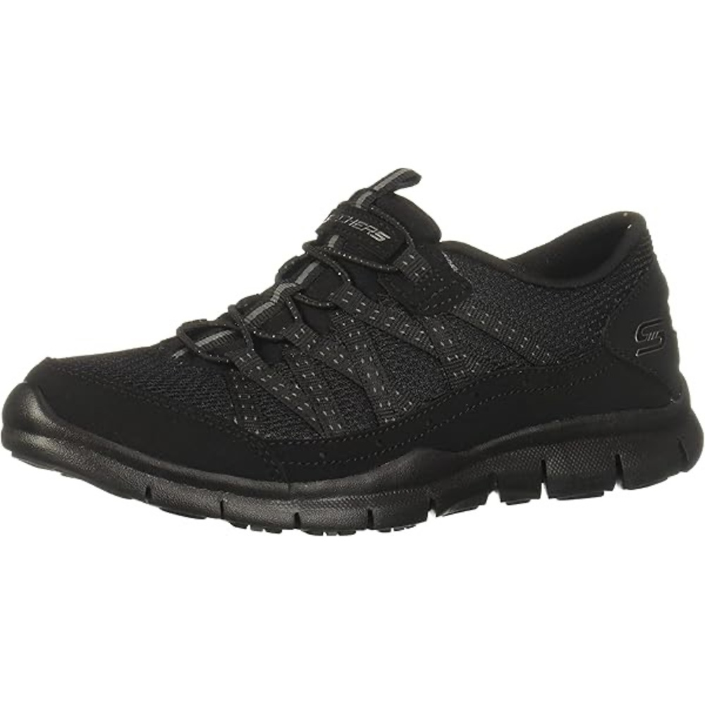 Skechers Black Gratis Strolling Slip-On Shoes Size 8
